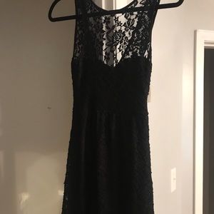 Black lace mini dress. NWT